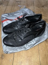 Prada Black Leather Mesh