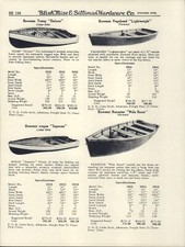 1950s PAPER AD Bowman Frolic Super Cedar Boat Rambler Tramp Deluxe Supreme 