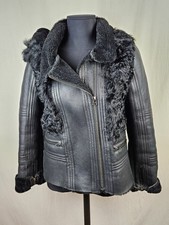 Topshop Sheepskin Biker Jacket