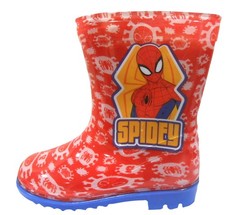 Spider-Man Boys Wellington Boots Red and Blue PVC Wellies Rain Boots