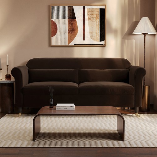 Chocolate brown velvet - velvet, 3