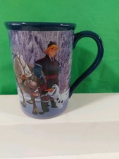 Disney Store Exclusive Frozen Cast Large Ceramic 18 Oz blue Mug Cup 5.5" Tall