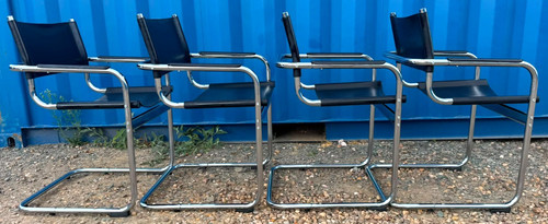 Black leather chrome - black,