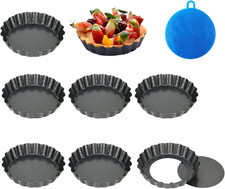 Mini Tart Tins Egg Tart Molds Non-Stick Mini Tart Tins Baking Quiche Pie 8 Pack