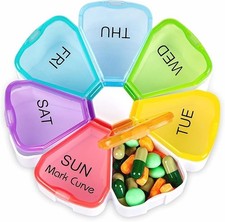 Weekly Daily Pill Box Organiser Tablet Medicine Storage Dispenser 7 Day & Night