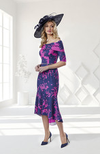 Veromia Dress Style V08125 Fuchsia/Navy