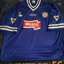 Leicester City Original 1997 Shirt Coca Cola Cup Winners Heskey On The Back 4XL