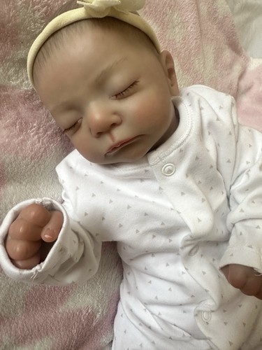 Reborn baby girl handmade a - girl, by