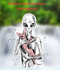 Cute Alien Sphynx Cat vinyl