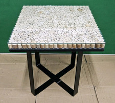 Driftwood Square Bistro Table With Glass Top  70cm rrp £799