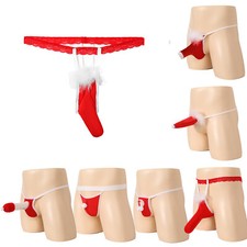 Mens Santa G-String Thong