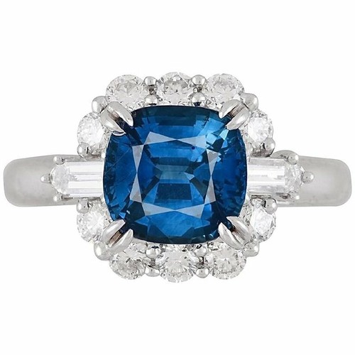 2ct blue sapphire lab - sapphire, lab-created