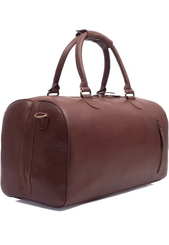 Leather duffle bag full - -,