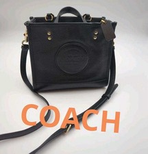 COACH Handbag Shoulder Bag Small Logo Leather Black Women's USED FROM JAPAN