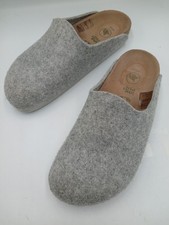 New Birkenstock Amsterdam Vegan Womens 2.5 35 Grey Slippers Sandals Narrow Fit 