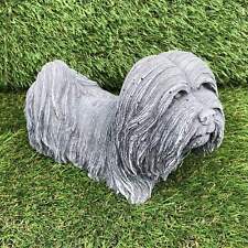 Concrete Dog Ornament Long haired Dog Lhasa Apso Dog