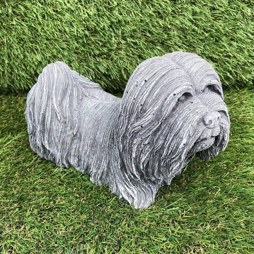 Concrete dog ornament long - dog,