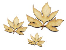 WOODEN MDF LEAF TREE SHAPES