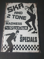 SKA AND 2 TONE Metal Sign Plaque Ska Poster Retro Garage Shed FREE P&P