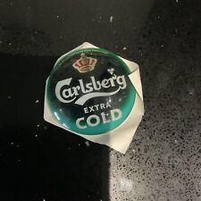 Carlsberg Round Fisheye Badge, Beer Pump, Font, Mancave, Pub, Bar, Lager, Ale,