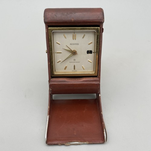 Vintage meister travel clock - vintage,