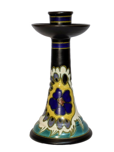 Antique candle holder - candle, —