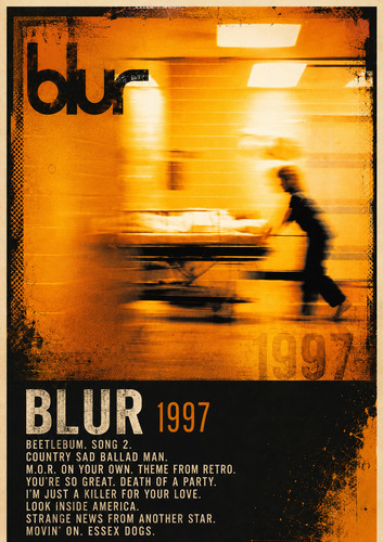 Blur 1997 music album print - blur,