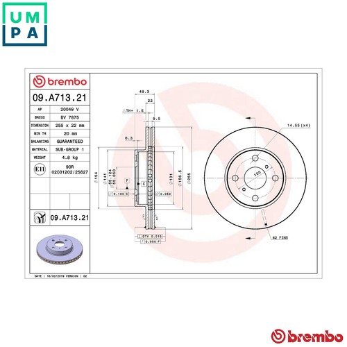 Brake disc a713 21 - 2x,