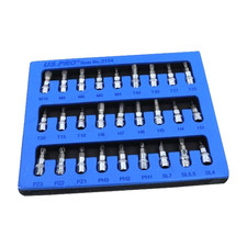 US PRO Hex Star Spline Screwdriver Bit Socket Set 1/4 Drive 27pc 2154 Allen Key