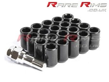 Black Tuner Wheel Nuts x 20