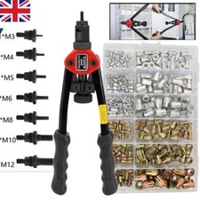 150Pcs Rivet Nut Kit Riveter Gun Heavy Duty Riveting Rivets Nutsert Tools Rivnut