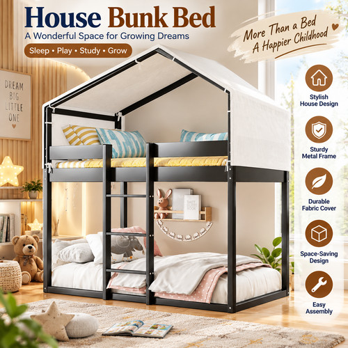 Twin over - wood, bed