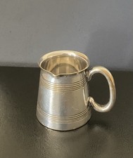 Antique ORR & BARTON BANGALORE India Small White Metal Jug / Measure - H: 4cm