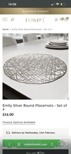 Emily Silver Placemats Set of