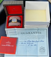 Vintage Ladies Omega De Ville Quartz presentation Watch Cal.1387, box and papers