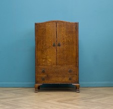 Art Deco Oak Tallboy Linen