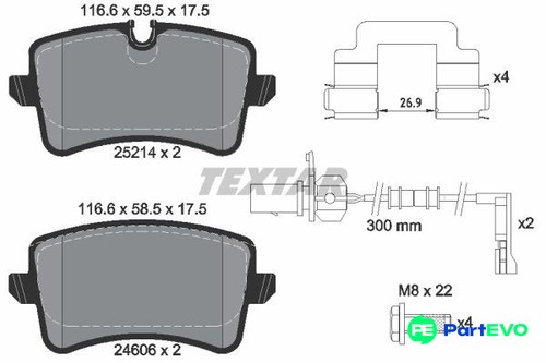 Textar front disc brake - front,