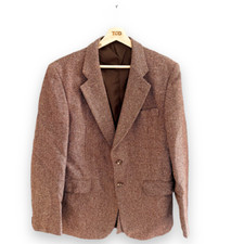 Mens brown wool - wool, blazer