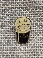 Guinness Enamel Pin Badge Smiling Happy Pint Glass Breweriana Collectible 
