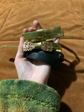 2 Belts With Bows Black/Gold -