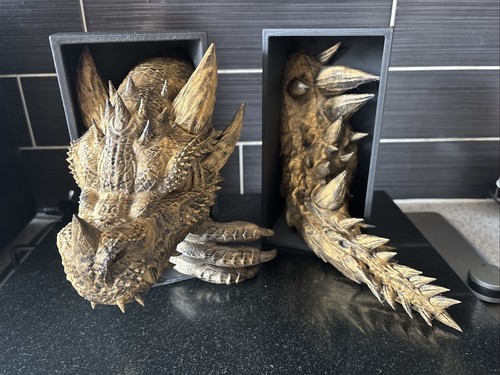 Dragon book nook - dragon, head