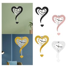 Heart Shaped Wall Clock Silent