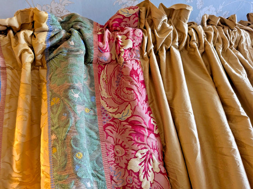 Huge bespoke gold raw silk - pr,