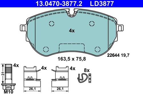 Front ate 0470 3877 brake - front,