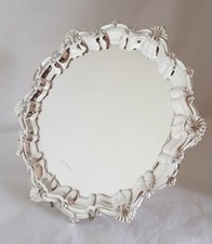 Vintage Sterling silver Tray / Salver. Of circular form. Sheffield 1973. By M T 