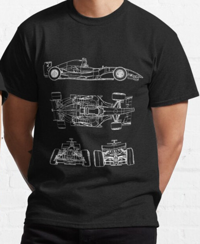Formula car blueprint shirt - formula, t