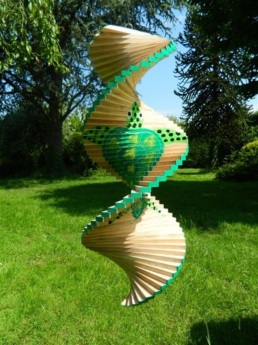 Wind spinner wooden spiral - wind,