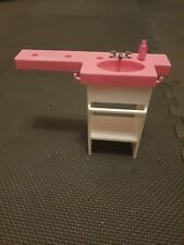 Barbie Dreamhouse FHY73 Replacement Part Bathroom Sink Unit Towel Rail Hand Wash