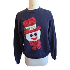 Vtg Jerzees L Snowman Candy