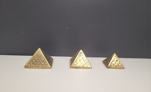 Vintage brass pyramid ornament - vintage,